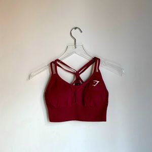 COPY - GYMSHARK BURGUNDY SPORTS BRA